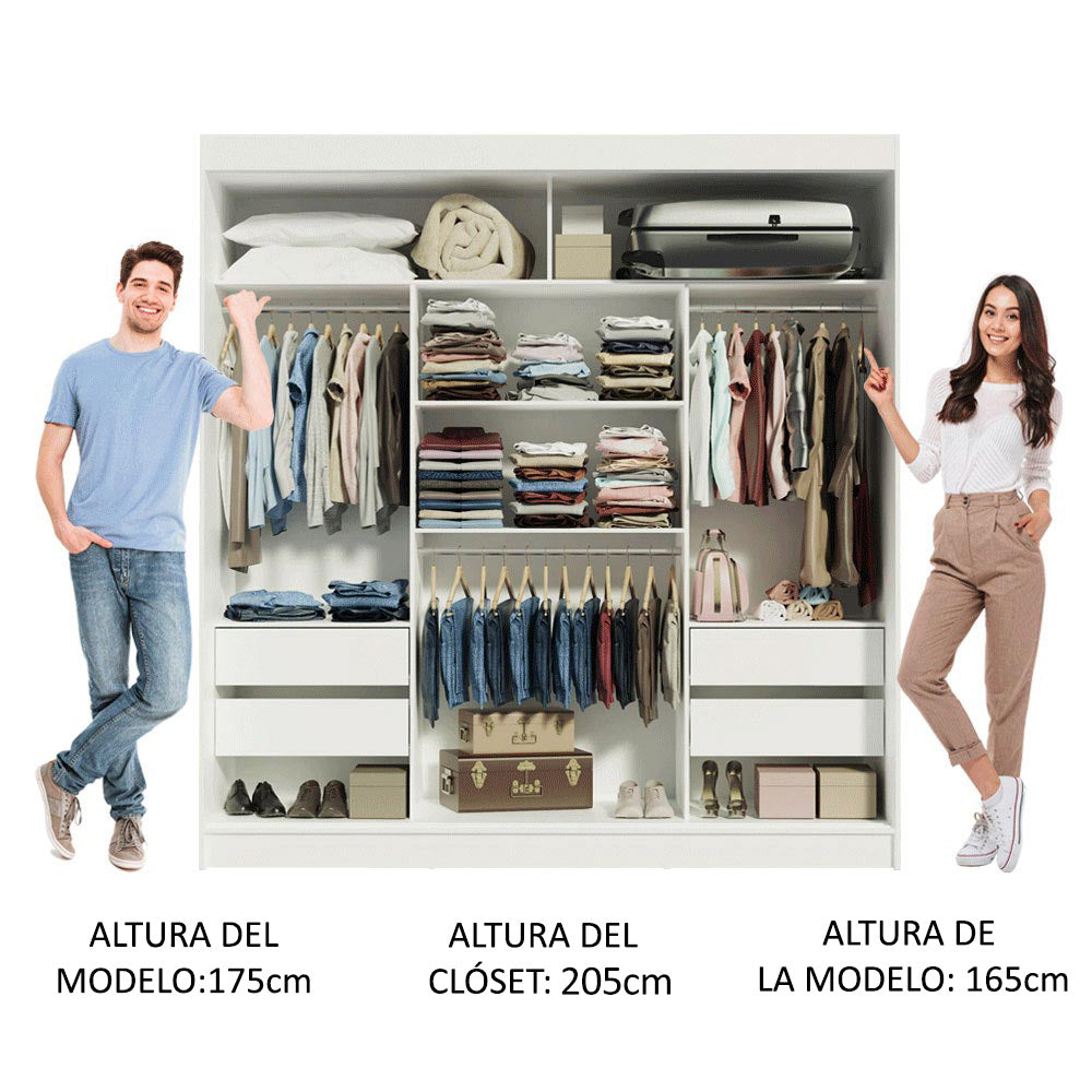 Closet Reno 3 Puertas Corredizas 1 Espejo