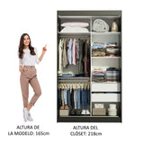 Closet Tokio 2 Puertas Corredizas 1 Espejo