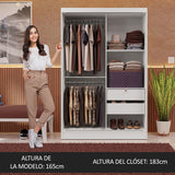 Closet Max 2 Puertas Corredizas 1 Espejo