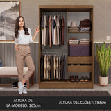 Closet Max 2 Puertas Corredizas 1 Espejo