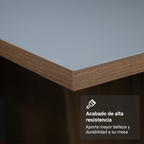 Mesa de Comedor Rectangular 6 Puestos de Madera Marrón/Gris Madesa