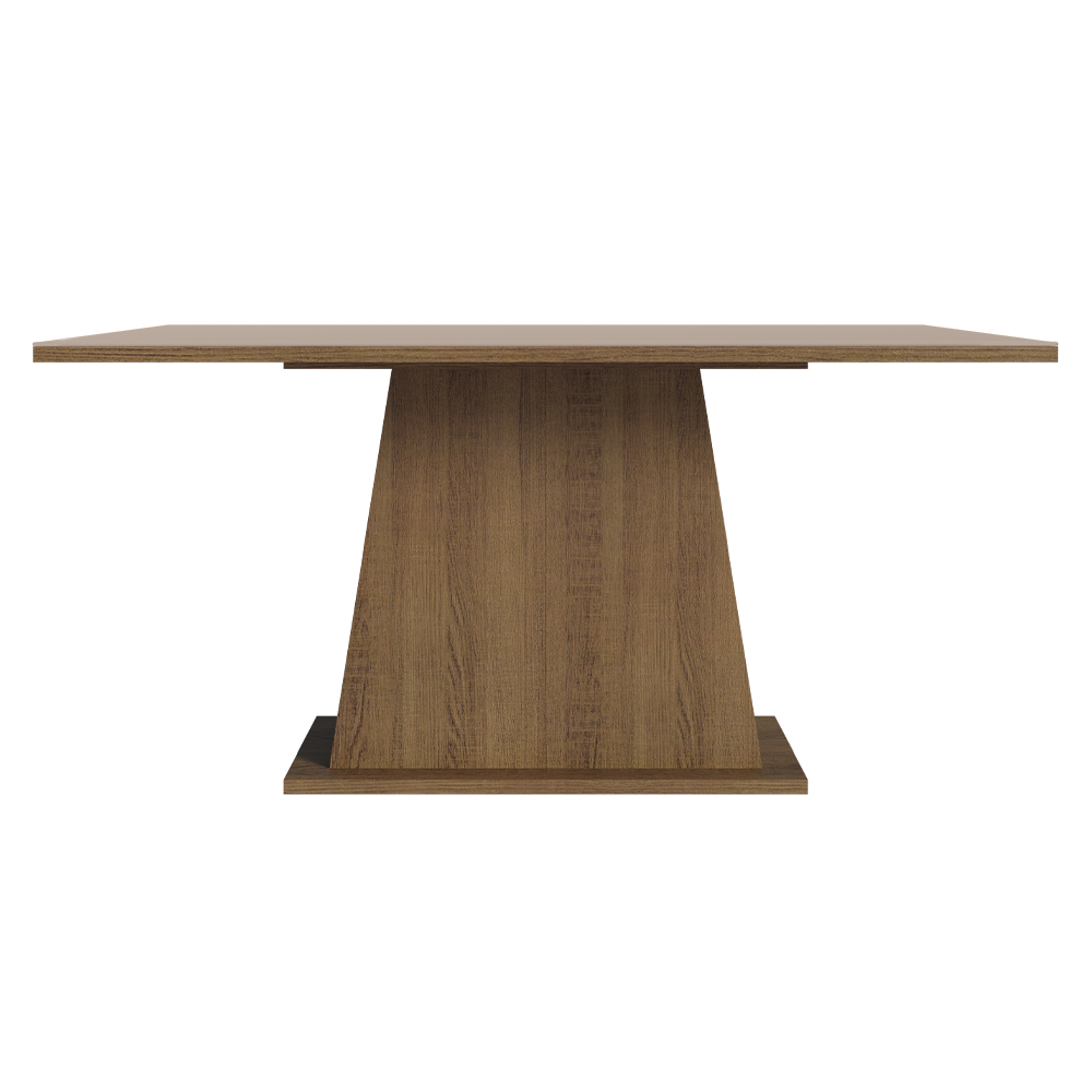 Mesa de Comedor Rectangular 6 Puestos de Madera Marrón/Crema Madesa