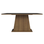 Mesa de Comedor Rectangular 6 Puestos de Madera Marrón/Negro Madesa