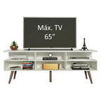 Centro de Entretenimiento Mesa para TV Londres Hasta 65 Pulgadas Blanco