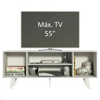 Centro de Entretenimiento Mesa para TV Copenhaguen 136 cm Hasta 55 Pulgadas Blanco Madesa