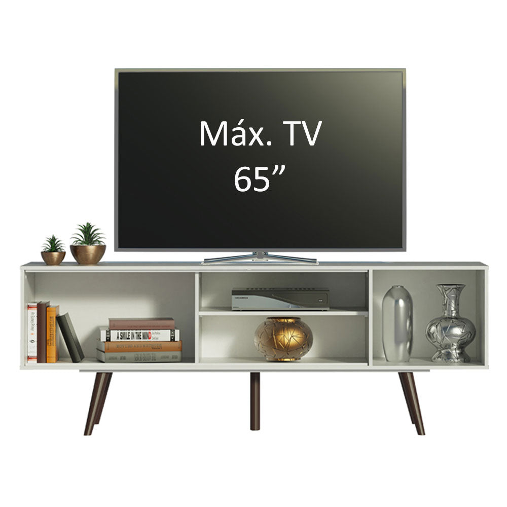 Centro de Entretenimiento Mesa para TV Cairo Hasta 65 Pulgadas - Blanco