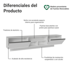 Centro Entretenimiento para TV Suspenso Glamy Hasta 80 Plgds