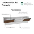 Centro de Entretenimiento Mesa para TV Glamy Hasta 80 Pulgds