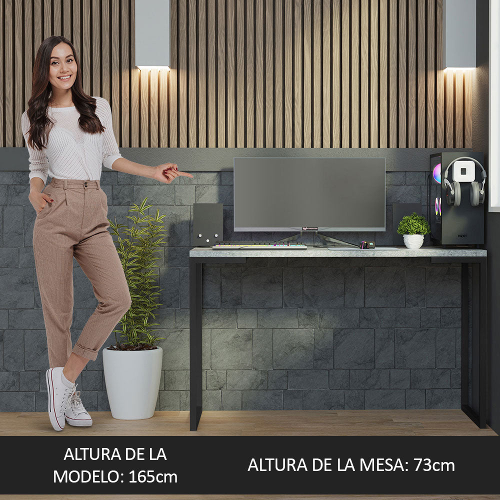 Escritorio de Oficina Industrial Madesa de 120 cm Gris