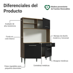 Mueble de Cocina Compacta Life 120 cm Marrón/Negro Madesa