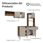 Mueble de Cocina Compacta Aura 2.00 Metros MarrónCrema