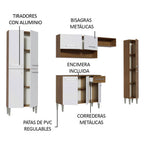 Cocina Integral Emilly Hit 2.60 Metros Marrón/Blanco