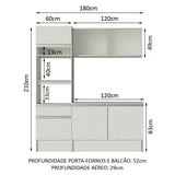 Cocina Integral Topazio 1.80 m con Encimera