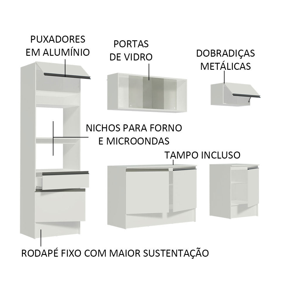 Cocina Integral Topazio 2.40 Metros con Encimera