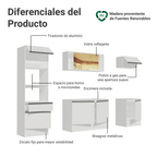 Cocina Integral Diamante 2.40 m con Encimera Blanco