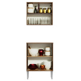 Kit Mueble de Cocina Superior y Mueble Bajo Emilly 64 cm
