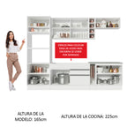 Cocina Integral Vicenza 2.90 Metros Blanco