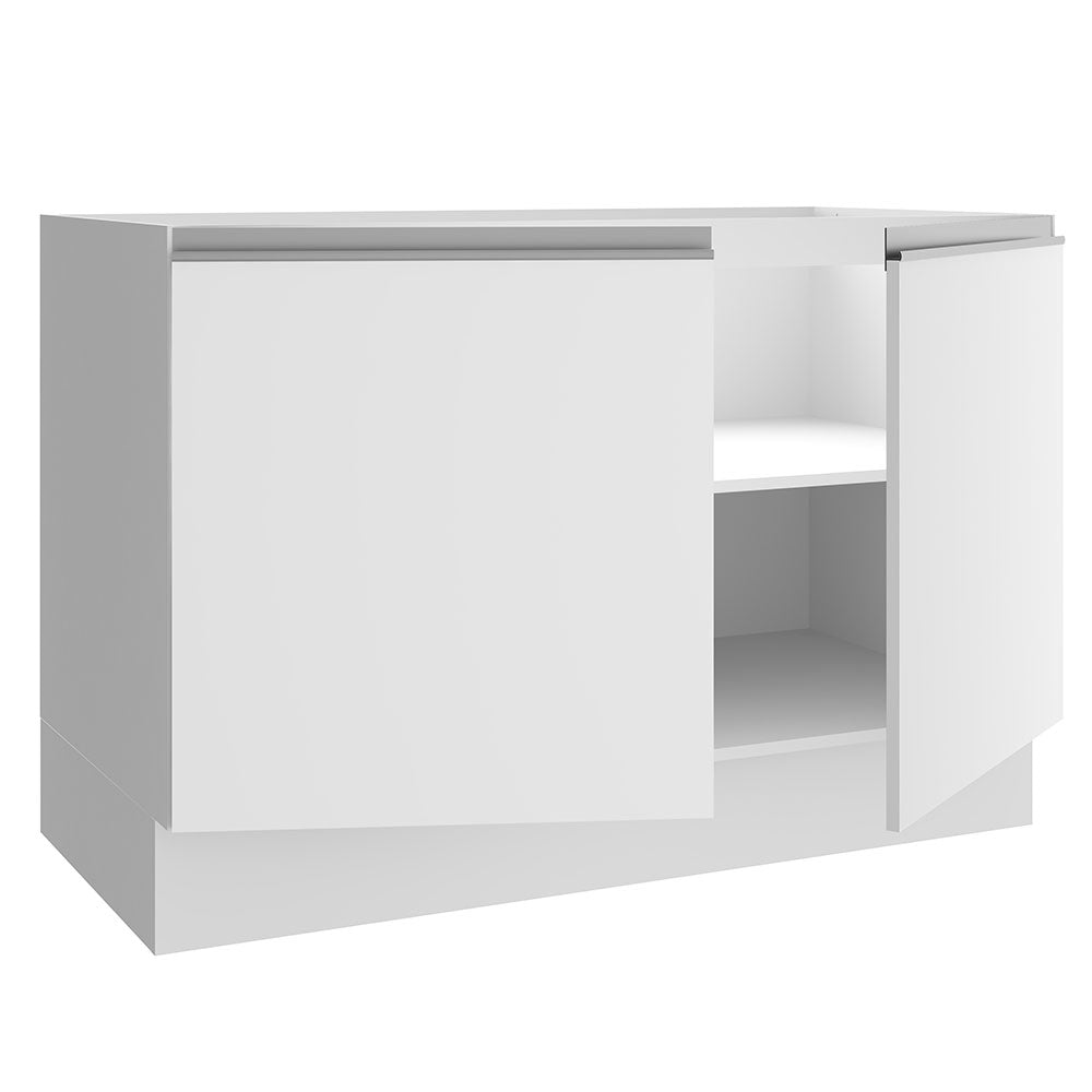 Mueble de Cocina Bajo Glamy 1.20 Metros 2 Puertas Blanco