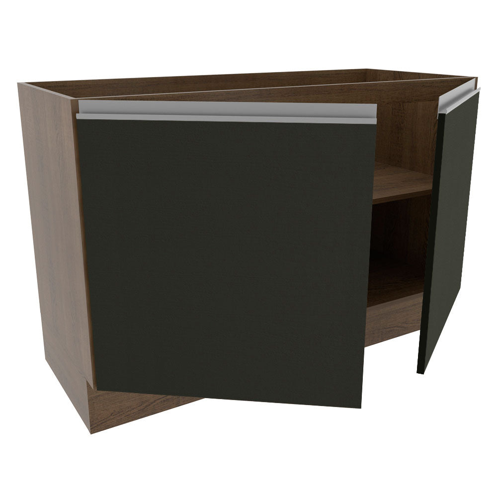 Mueble de Cocina Bajo Glamy 1.20 Metros 2 Puertas Marrón/Negro