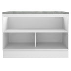 Mueble de Cocina Bajo Glamy 1.20 m 2 Puertas con Encimera Blanco/Marrón