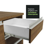 Mueble de Cocina Bajo Glamy 1.20 m 2 Puertas 3 Cajones Marrón