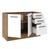 Mueble de Cocina Bajo Agata 1.20 m 2 Puertas 3 Cajones