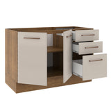 Mueble de Cocina Bajo Agata 1.20 m 2 Puertas 3 Cajones