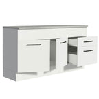 Mueble de Cocina Bajo Agata 1.50 m 2 Puertas 2 Cajones con Encimera Blanco