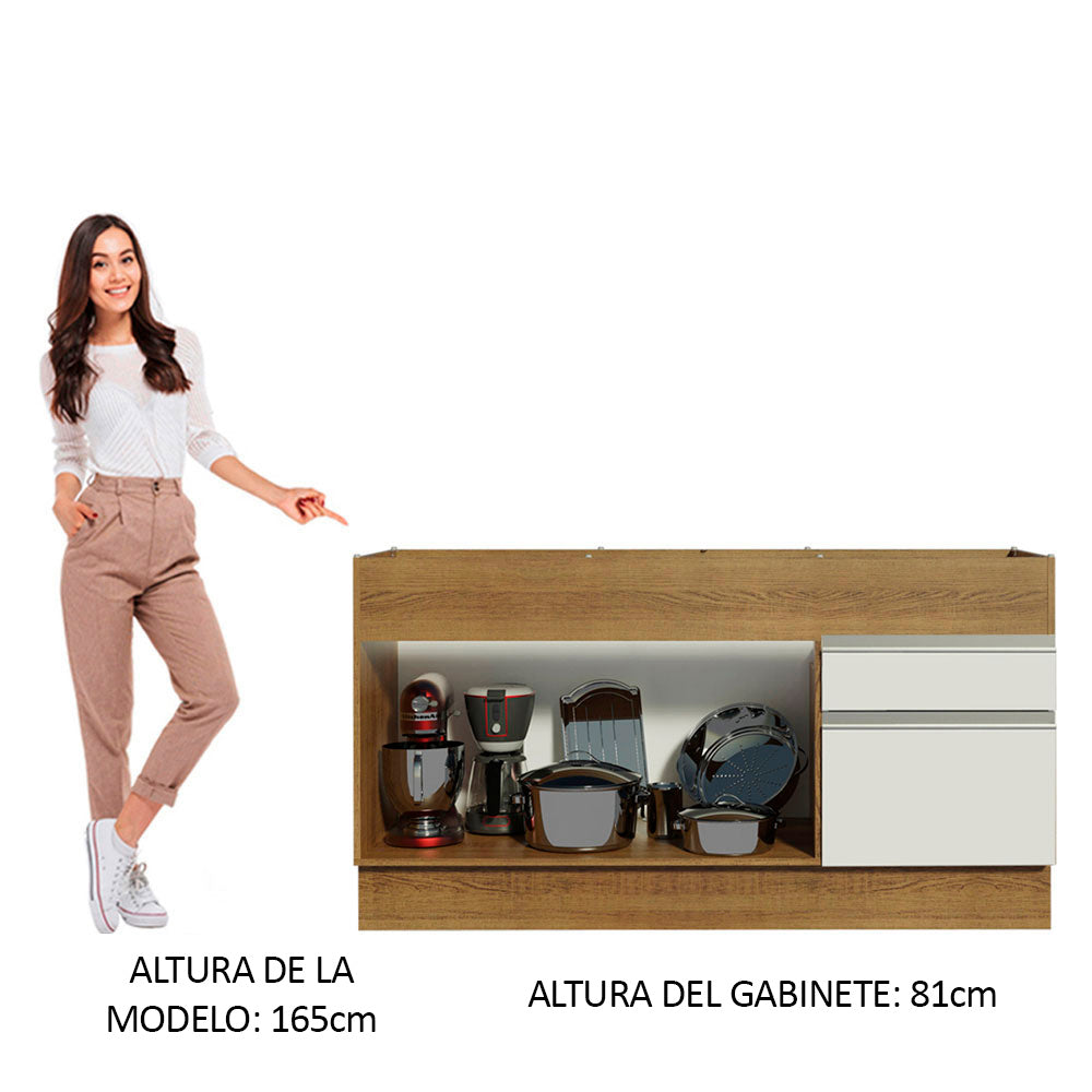 Mueble de Cocina Bajo Glamy 1.50 Metros 2 Puertas 2 Cajones