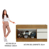 Mueble de Cocina Bajo Glamy 1.50 Metros 2 Puertas 2 Cajones