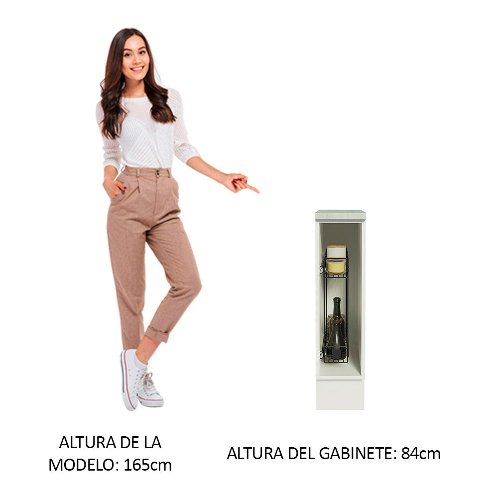 Mueble de Cocina Bajo Portacondimentos Glamy, Agata y Stella 20 cm