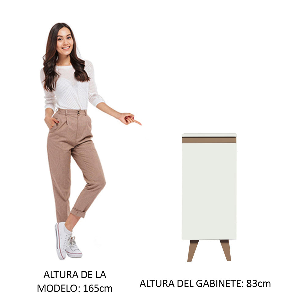 Mueble de Cocina Bajo Reims 35 cm 1 Puerta Blanco