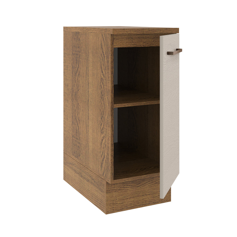 Mueble de Cocina Bajo Agata 35 cm 1 Puerta Marrón/Crema