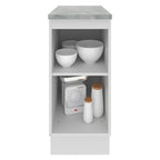Mueble de Cocina Bajo Glamy 35 cm 1 Puerta Blanco/Marrón