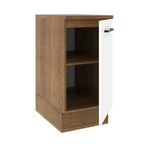 Mueble de Cocina Bajo Agata 40 cm 1 Puerta Marrón/Blanco
