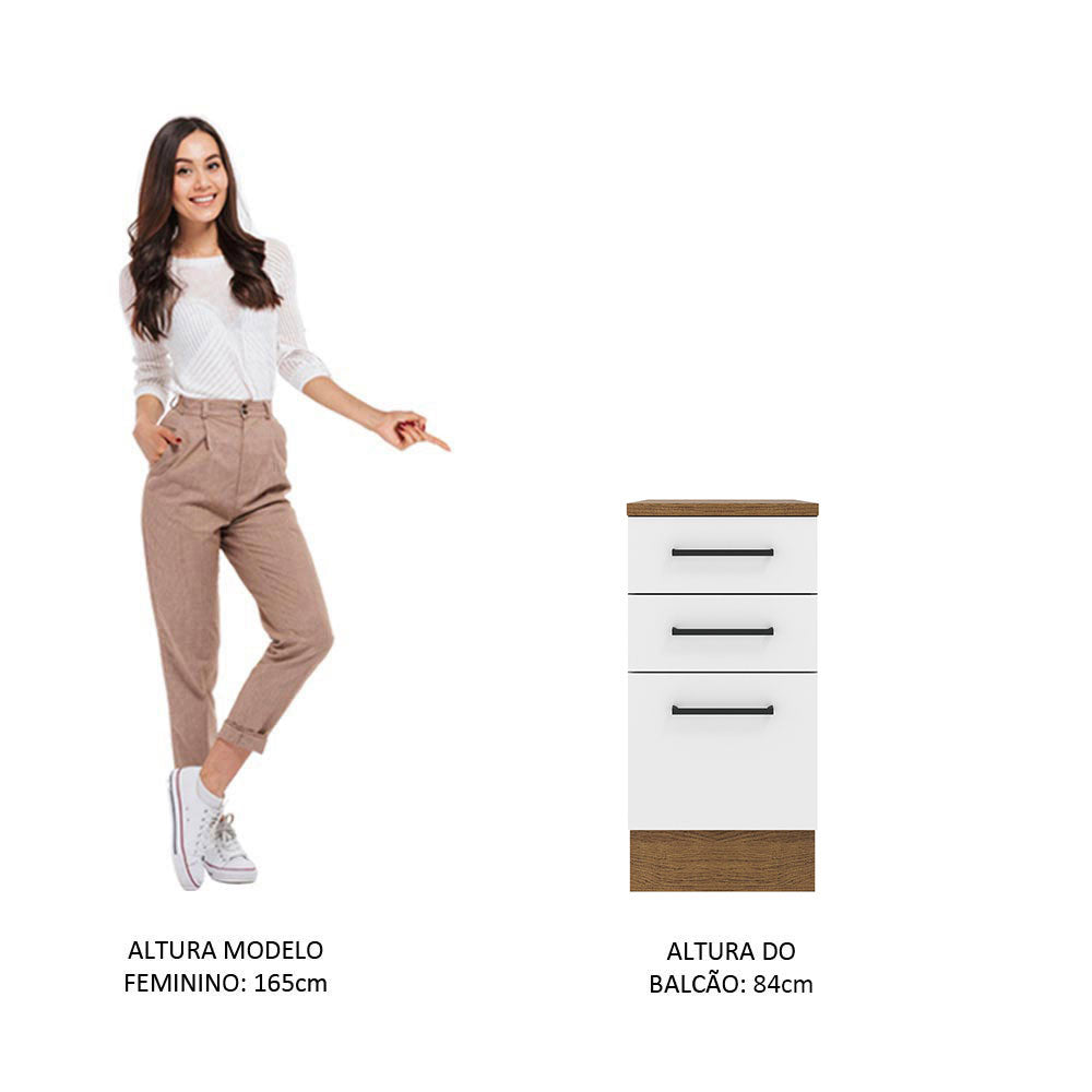 Mueble de Cocina Bajo Agata 40 cm 3 Cajones