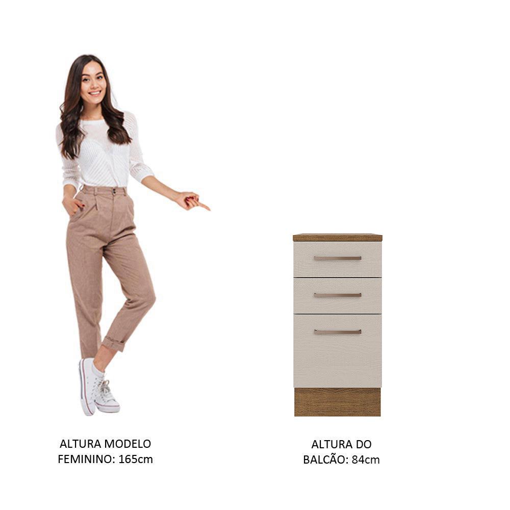 Mueble de Cocina Bajo Agata 40 cm 3 Cajones