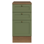 Mueble de Cocina Bajo Vik 40 cm 3 Cajones Marrón/Verde