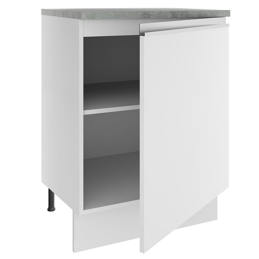 Mueble de Cocina Bajo Glamy 60 cm 1 Puerta Blanco