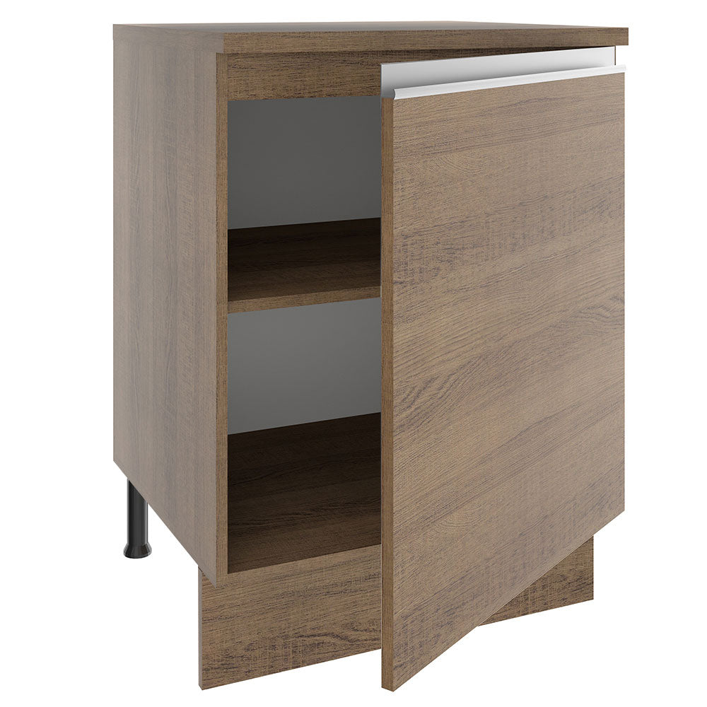 Mueble de Cocina Bajo Glamy 60 cm 1 Puerta Marrón