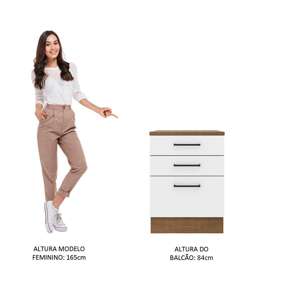 Mueble de Cocina Bajo Agata 60 cm 3 Cajones