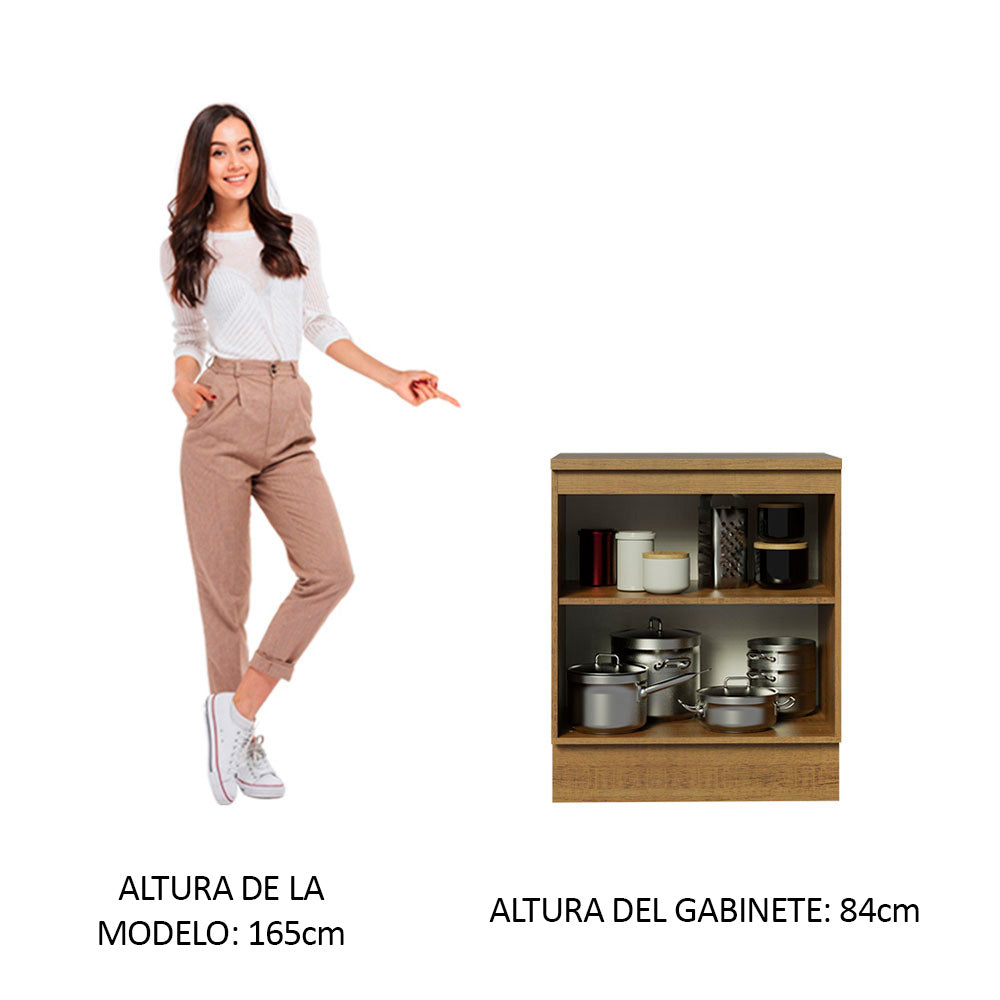 Mueble de Cocina Bajo Glamy 70 cm 2 Puertas Marrón