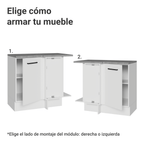 Mueble de Cocina Bajo de Esquina Agata 1 Puerta Blanco
