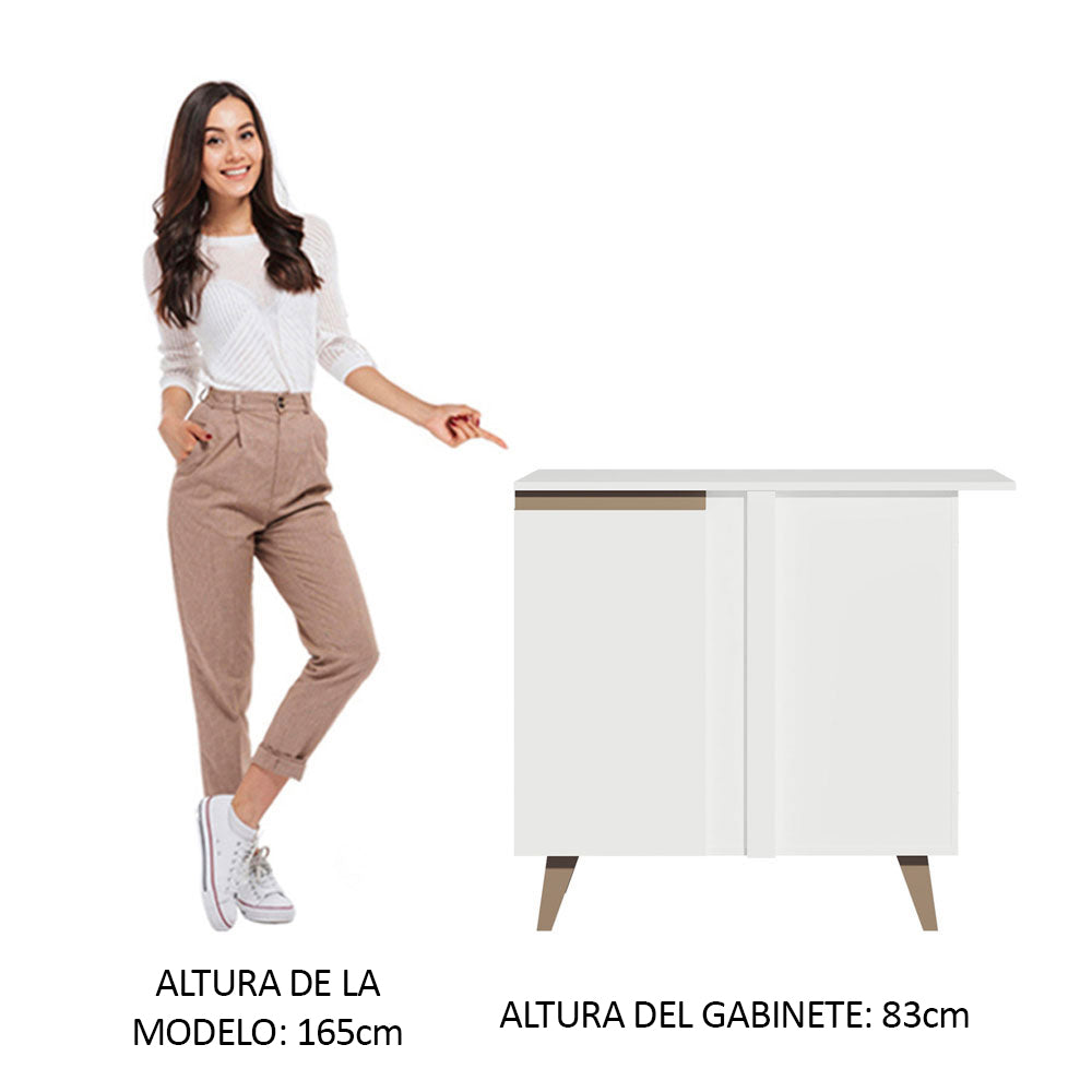 Mueble de Cocina Bajo de Esquina Reims 1 Puerta Blanco