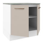 Mueble de Cocina Bajo Agata 80 cm 2 Puertas Blanco/Crema