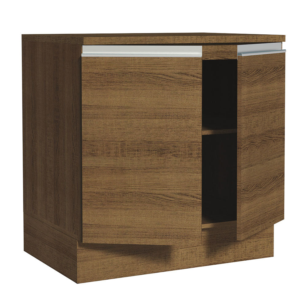 Mueble de Cocina Bajo Glamy 80 cm 2 Puertas Marrón