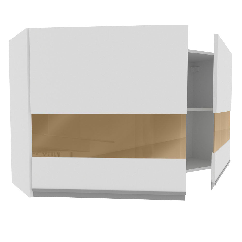 Mueble de Cocina Superior Glamy 1.20 m 2 Puertas con Cristal Reflex