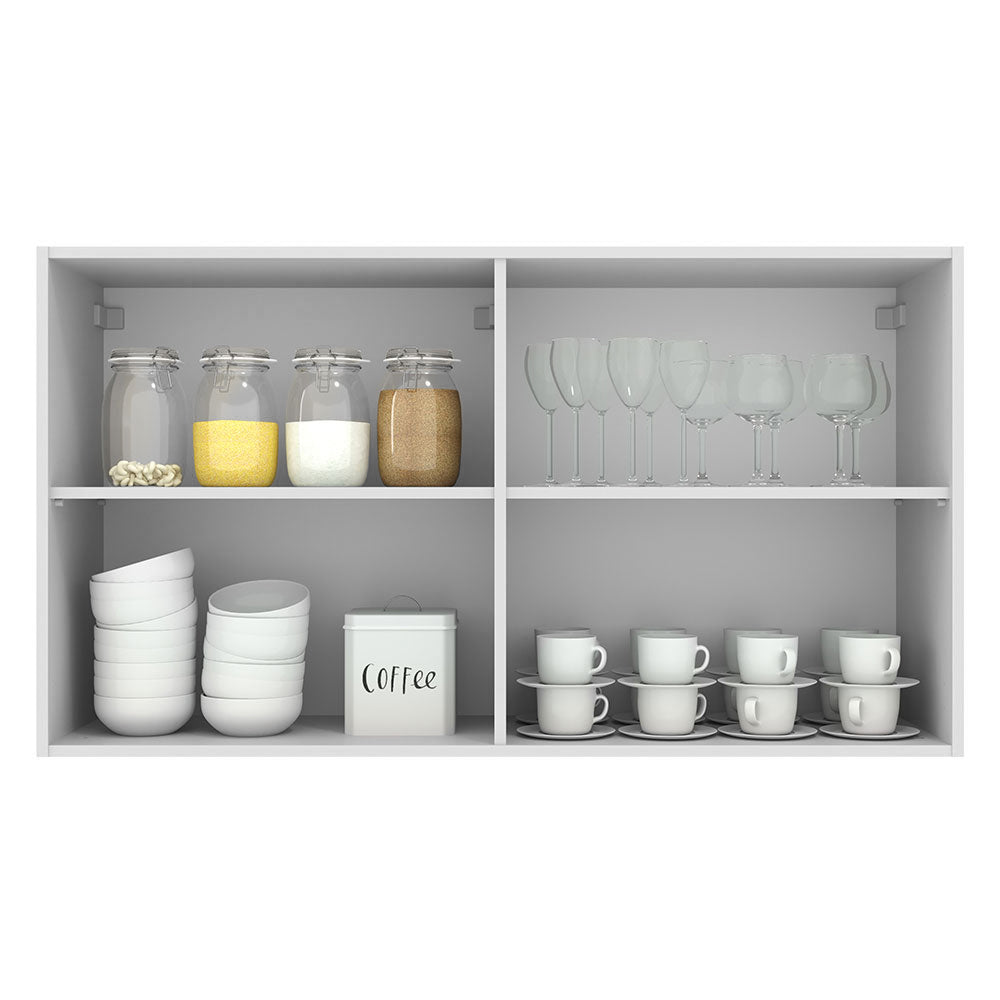 Mueble de Cocina Superior Agata 1.20 Metros 2 Puertas Blanco/Crema