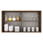 Mueble de Cocina Superior 120 cm 2 Puertas Marrón/Crema Agata Madesa