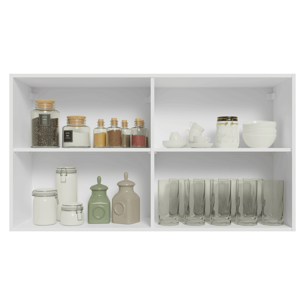 Mueble de Cocina Superior Vik 1.20 Metros 2 Puertas Blanco/Verde